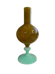 Geo Glass Vase - Mint/Olive