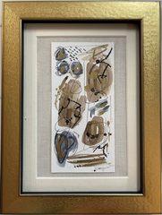 Moody Abstract Watercolor/Gold Frame III