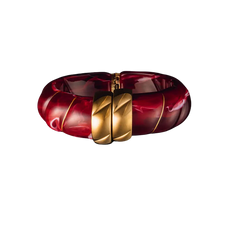 Acrylic Hinged Bracelet - Red