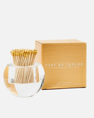 Acrylic Match Striker - Round/Gold Matches