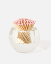 Acrylic Match Striker - Round/Light Pink Matches