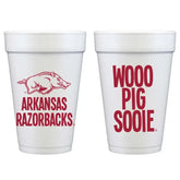 Arkansas Razorbacks/Wooo Pig Sooie Foam Cups S/10