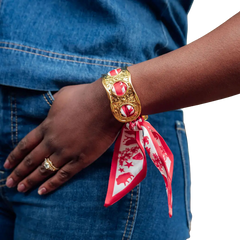 Arkansas Scarf Cuff Bracelet