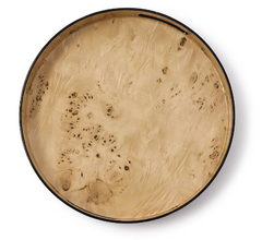Burl Wood Round Tray