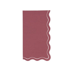 Guest Napkin - Scalloped Burgundy
