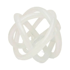 Hand Blown Glass Knot - White