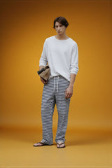Men Trouser - Stripes Printed