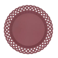 Paper Plate (Large) - Burgundy Basketweave