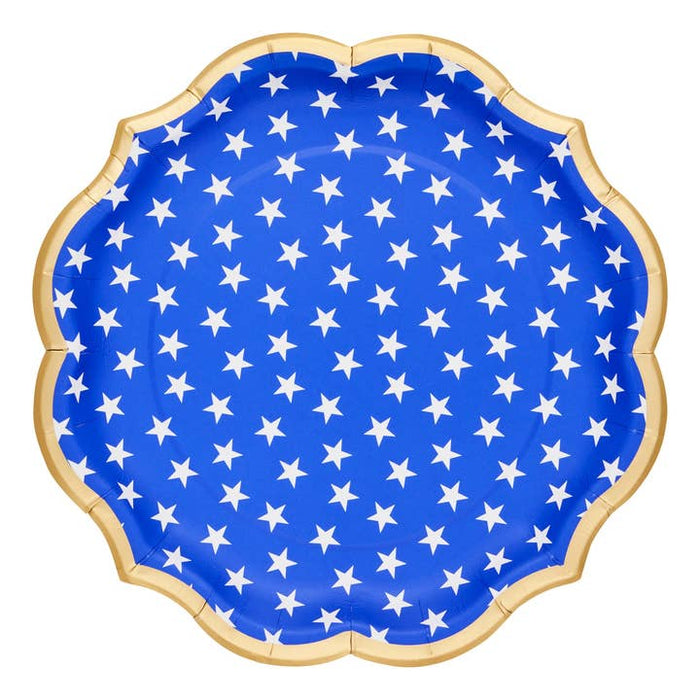 Paper Plate (Large) - Wavy Stars