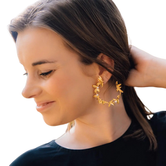 Pearl Wreath Hoop Earring