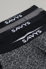 Printed Boxershort (Pack of 3) - Abstract Black - Savys Retail -