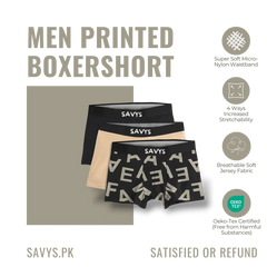 Men Printed Boxershort Underwear (Pack of 3) - Savys Retail -