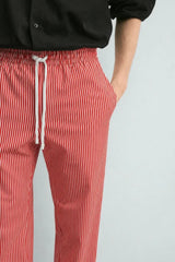 Straight Trouser - Red & White Striped - Savys Retail - lounge wear