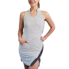 Tzu Tzu Kaia Dress - Polka Dotty -White/Black