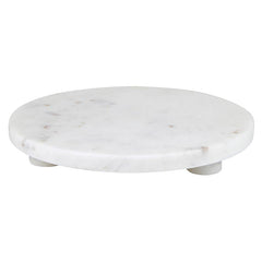 White Marble Footed Tray