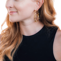 Woven Detail Hoop Earring