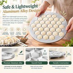37-Hole Dumpling Mold -Quick Batch Making Tool
