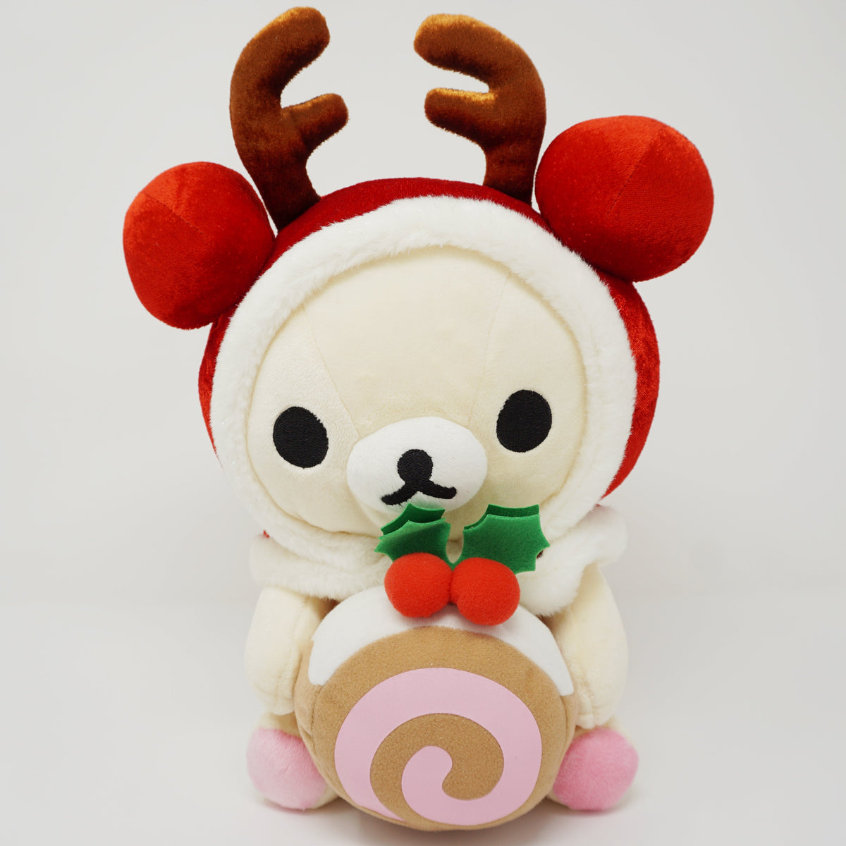 2008 Korilakkuma Reindeer with Roll Cake Plush - Rilakkuma Christmas Store Limited - San-X