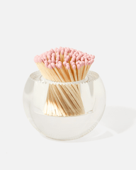 Acrylic Match Striker - Round/Light Pink Matches