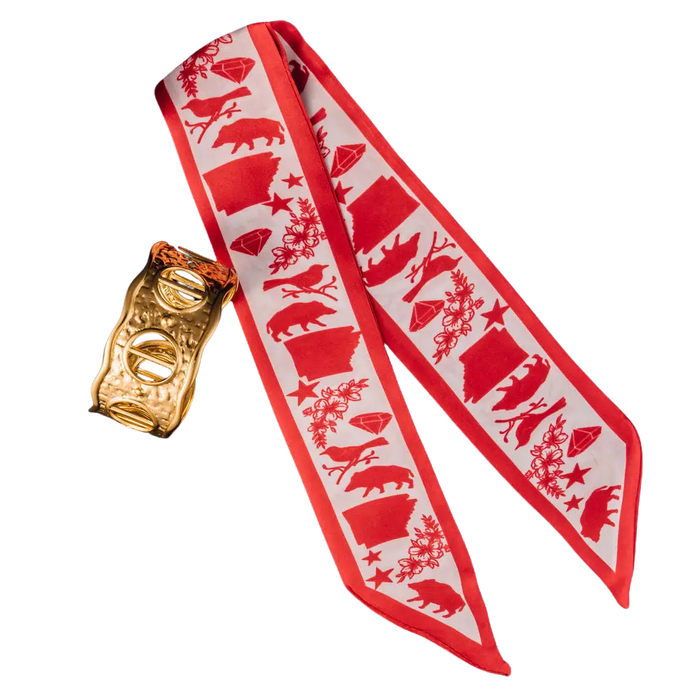 Arkansas Scarf Cuff Bracelet
