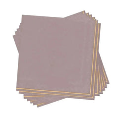 Cocktail Napkin - Mauve/Gold Stripe