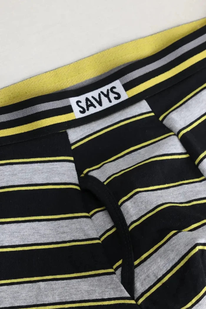 Front Open Fly Boxershort (Pack of 3) - Yellow Stripes - Savys Retail -