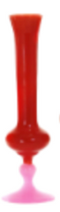Geo Glass Vase - Pink/Cranberry