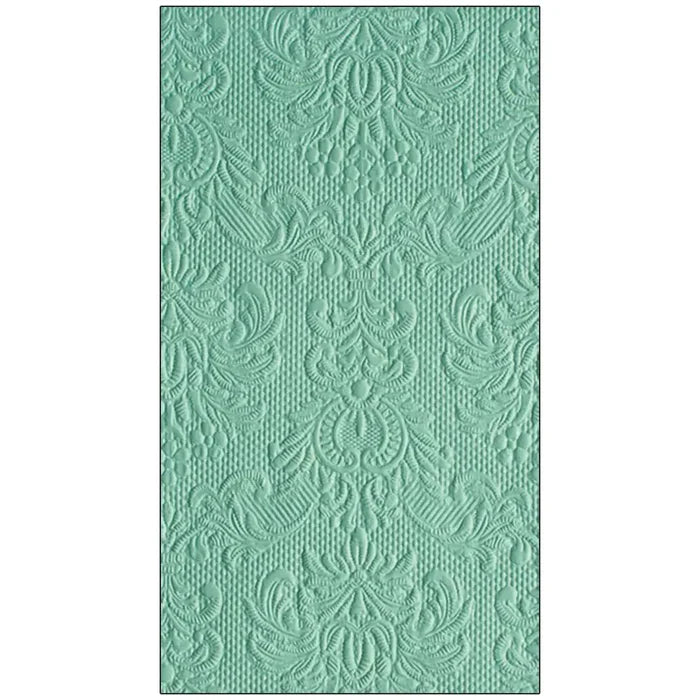 Guest Napkin - Aqua Damask