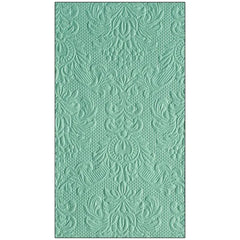 Guest Napkin - Aqua Damask