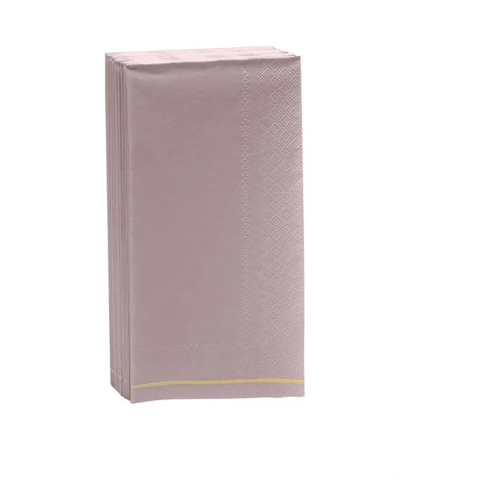 Guest Napkin - Mauve/Gold Stripe