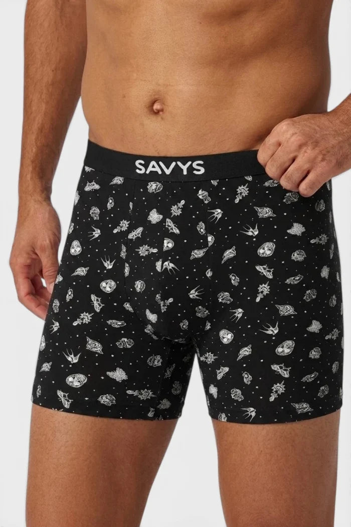 Men Long Leg Boxer Brief (Pack of 3) - Stellar Space - Savys Retail -