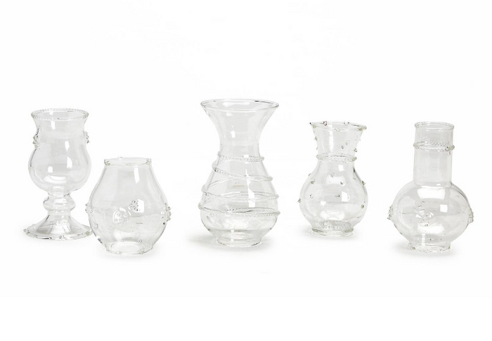 Mini Handblown Glass Bud Vases S/5