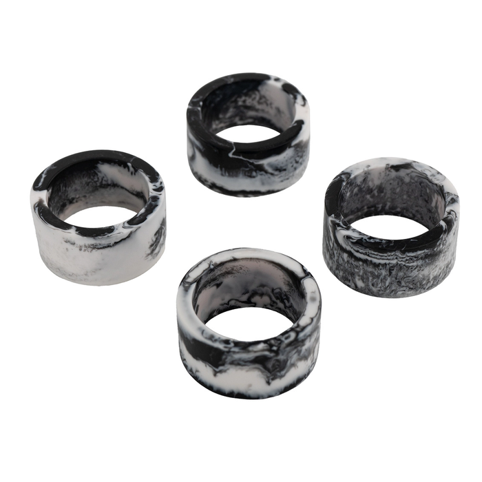 Napkin Ring - Black & White Resin