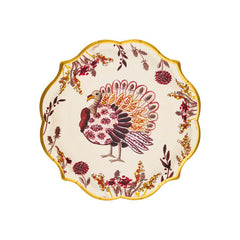 Paper Plate (Large) - Amber Harvest Turkey
