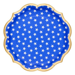 Paper Plate (Large) - Wavy Stars