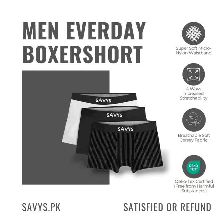 Men Printed Boxershort Underwear (Pack of 3) - Savys Retail -
