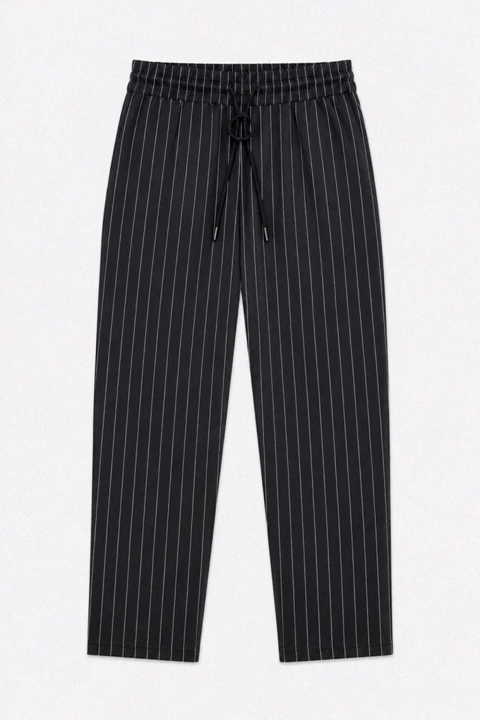 Straight Trouser - Black & White Striped - Savys Retail - lounge wear