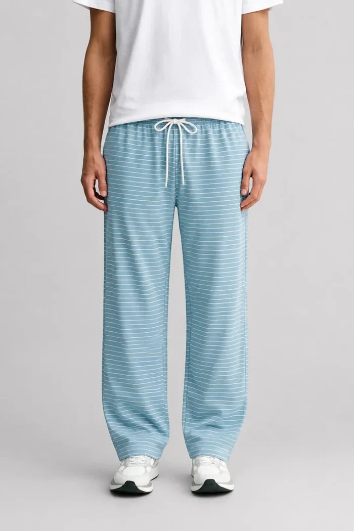 Straight Trouser - Blue & White Striped - Savys Retail - lounge wear