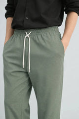 Straight Trouser - Green & White Striped - Savys Retail - lounge wear