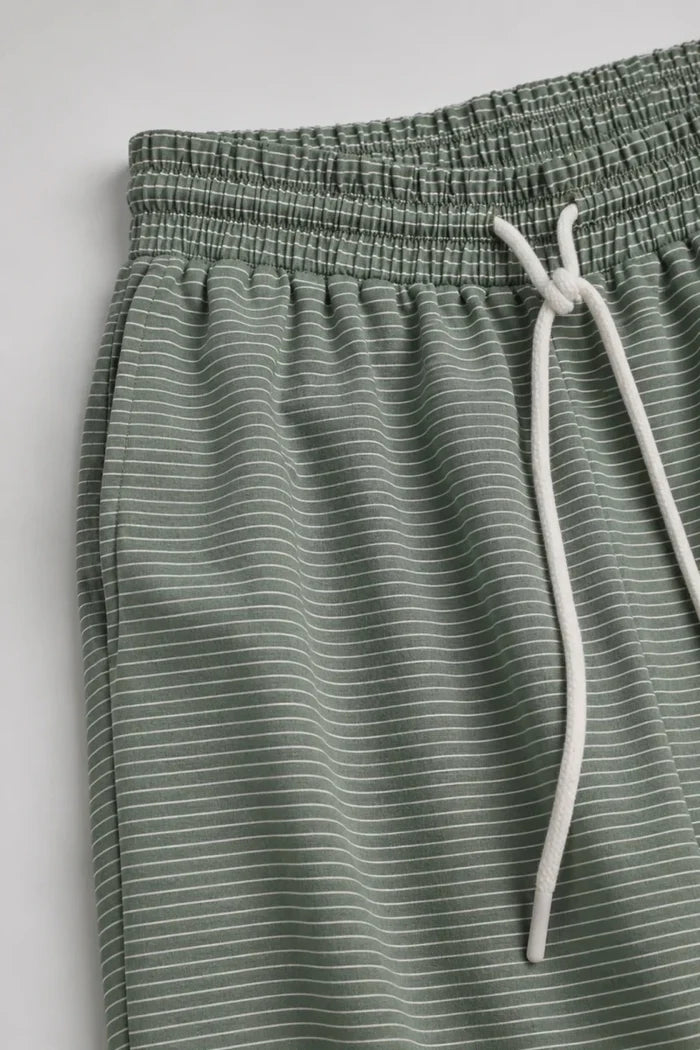 Straight Trouser - Green & White Striped - Savys Retail - lounge wear